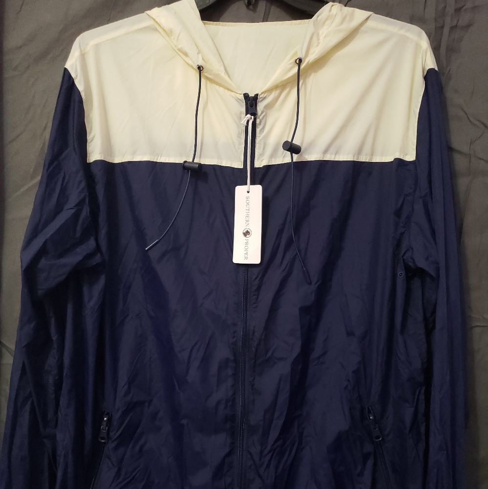 Southern Proper Horizon Windbreaker Adult XXL navy and cream